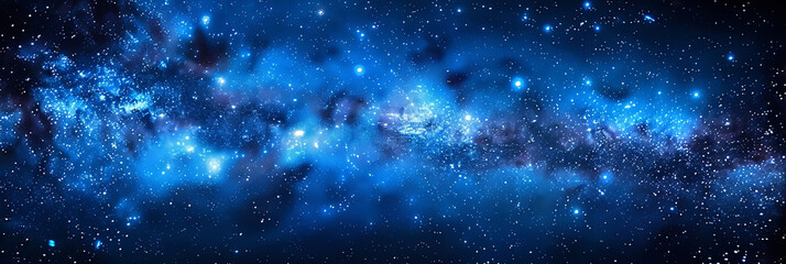 Wall Mural - a blue sky with stars and a galaxy
