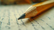 © SashaMagic - A close-up of a pencil on handwritten notes.