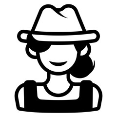 Sticker - female farmer icon