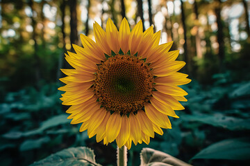 Sticker - sunflower in the garden