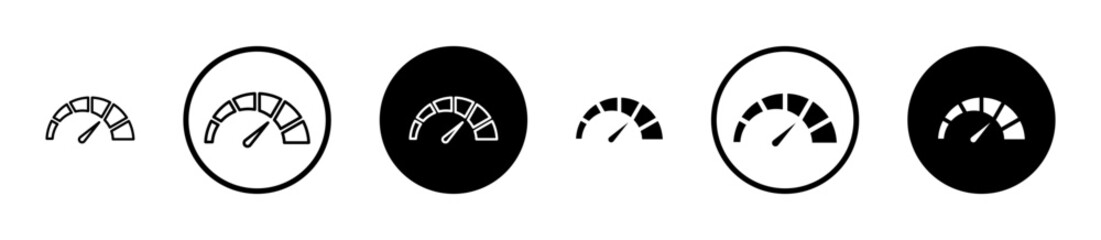 Tachometer line icon set. high pressure level meter line icon. accelerate high speed car meter sign. high performance icon suitable for apps and websites UI designs.