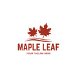 © hilda - Maple leaf vector logo. Forest and wood symbol sign. Nature tree logo.