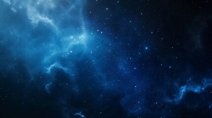 Beautiful blue cosmic space background image For various design work