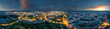 ludwigshafen germany industrial area aerial 360° evening night panorama