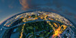 ludwigshafen germany industrial area aerial little planet part evening night