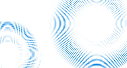 Aufkleber - Blue circular spiral lines abstract futuristic tech background. Vector minimal design