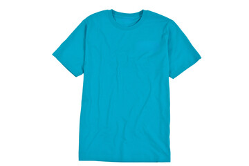 Sky Blue Short Sleeve T-Shirt with Blank Background