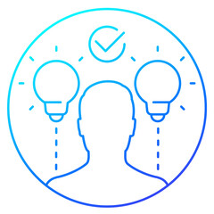 Sticker - Ideas and insights line icon