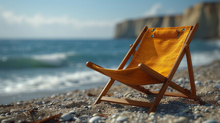 lounge chair on the beach