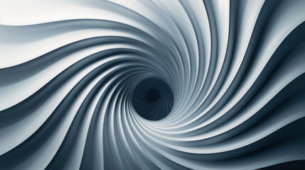 Spiral with gray colors lines as dynamic abstract vector background or logo
