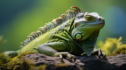 Wall Mural - iguana on a tree