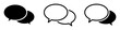 Speech bubble communication icon set