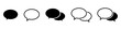Speech bubble communication icon set