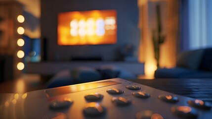 Fototapete - Smart home concept Remote control and home management : Generative AI