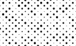 Seamless classic polka dot pattern. Black and white background with circles. Vector illustration
