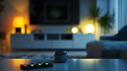 Fototapete - Smart home concept Remote control and home management : Generative AI