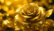 Golden rose flower
