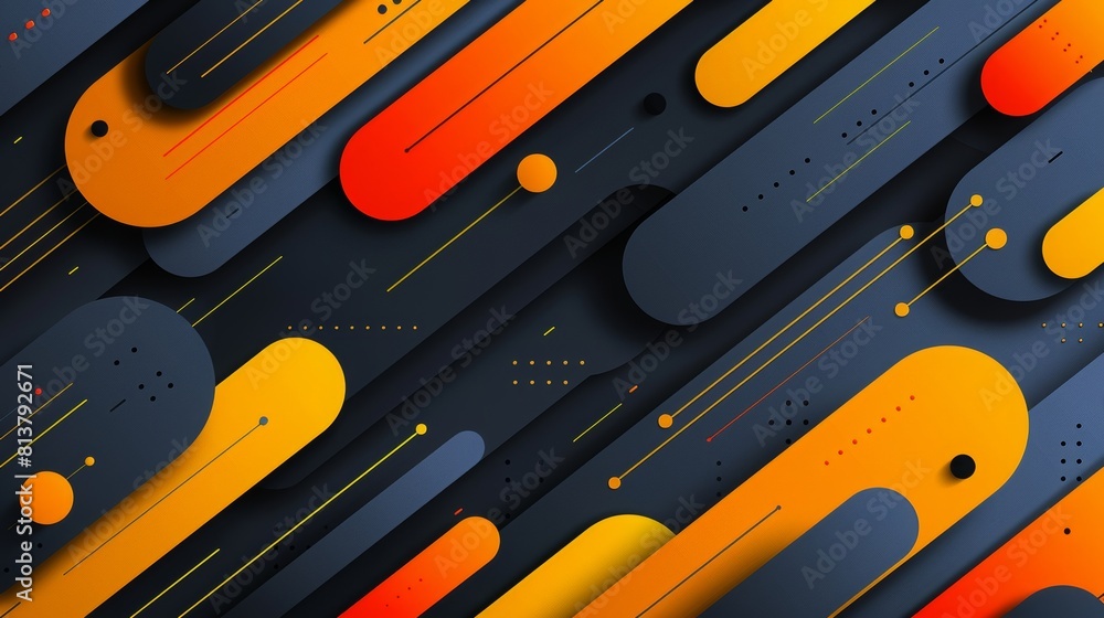 Colorful gradient geometric shape background, rectangle shape ...