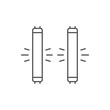 Fluorescent lamps line outline icon