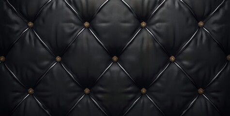 Capitonné pattern luxury leather background, Generative Ai