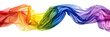© wernerimages - soft flowing fabric in rainbow colors on isolated background
