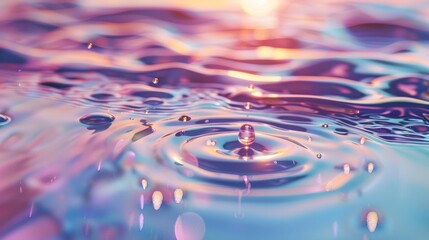 A captivating animation of swirling water droplets, their reflections shimmering against a clean background.