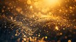 © venusvi - A captivating close-up of golden particles and stardust illuminated by a warm, ethereal glow, reminiscent of a celestial spotlight.