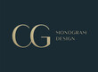 CG letter logo icon design. Classic style luxury initials monogram.