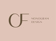 CF letter logo icon design. Classic style luxury initials monogram.