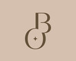 BO or OB letter logo icon design. Classic style luxury initials monogram.