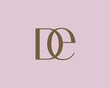 DE letter logo icon design. Classic style luxury initials monogram.