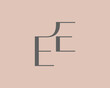 EE letter logo icon design. Classic style luxury initials monogram.
