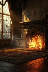 Bring the fiery scene to life in a CG 3D rendering