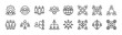 © Vilogsign - Organization thin line icon set. Containing people group, hierarchy, structure, company, leadership, teamwork, networking, business, team, collaboration, community, connection. Vector illustration