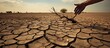 Death arrives hand in hand with a parched and arid landscape exemplifying the harsh reality of drought Copy space image
