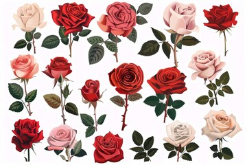 Wall Mural - seamless background with roses