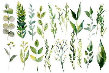 Wall Mural - set of plants