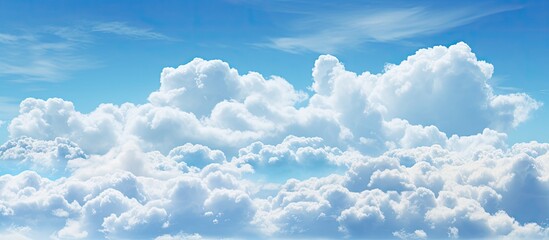 Sticker - Copy space image of a scenic sky adorned with fluffy white clouds