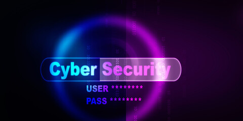 Wall Mural - 2d illustration abstract Cyber security
