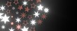 Stellar Christmas Symphony: Exquisite 3D Illustration of Falling Stars in Harmonious Motion for the Holidays