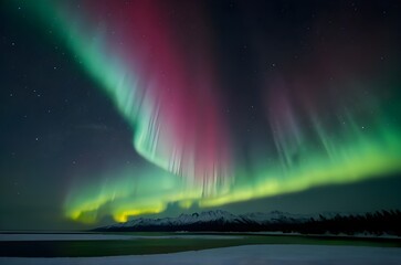 aurora sky landscape background