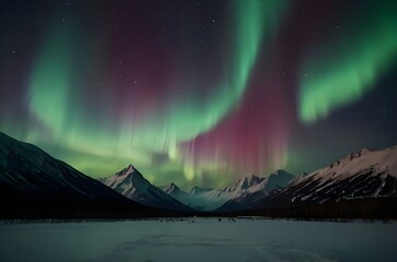 aurora sky landscape background