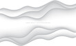 Abstract white paper cut overlap background vector