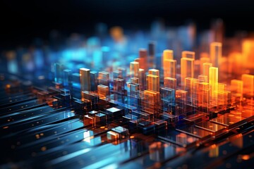 abstract background of coding software for artificial intelligence, silver and teal tone