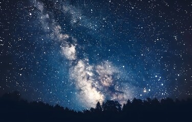 The landscape of the beautiful universe starry galaxy
