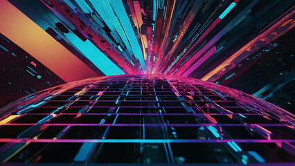 Wall Mural - Futuristic data-themed abstract background with a digital art concept