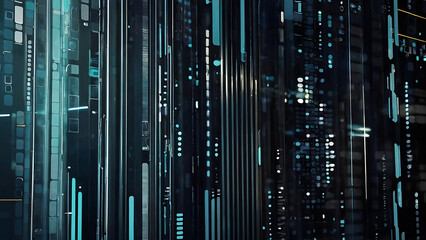 Futuristic data-themed abstract background with a digital art concept