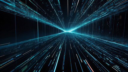 Futuristic data-themed abstract background with a digital art concept