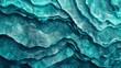 Abstract blue turquoise green marble stone texture background illustration, with overlapping waves curves layers
