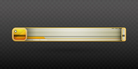 Wall Mural - Silver and Yellow Colored Lower Third Banner for Video Broadcast Screen Presentation Titles